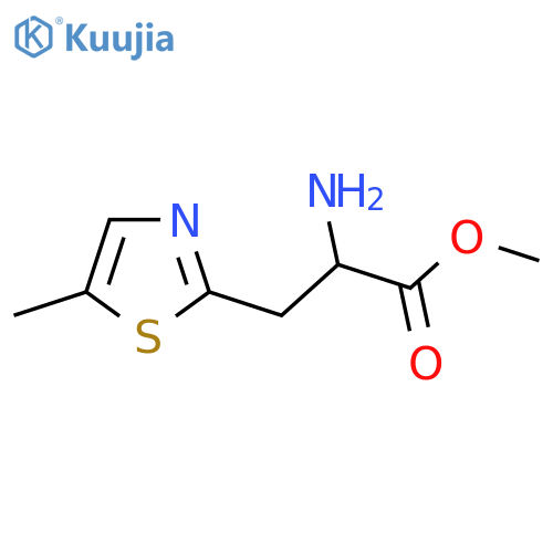Methyl 2-amino-3-(5-methyl-1,3-thiazol-2-yl)propanoate structure