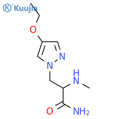 3-(4-ethoxy-1H-pyrazol-1-yl)-2-(methylamino)propanamide structure