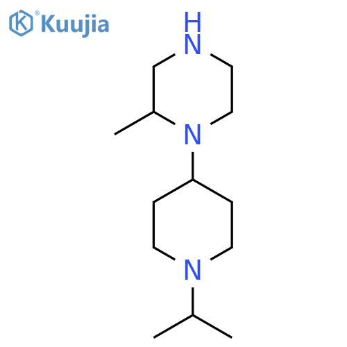 2-Methyl-1-[1-(propan-2-yl)piperidin-4-yl]piperazine structure