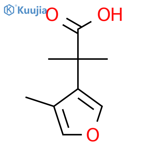 2-Methyl-2-(4-methylfuran-3-yl)propanoic acid structure