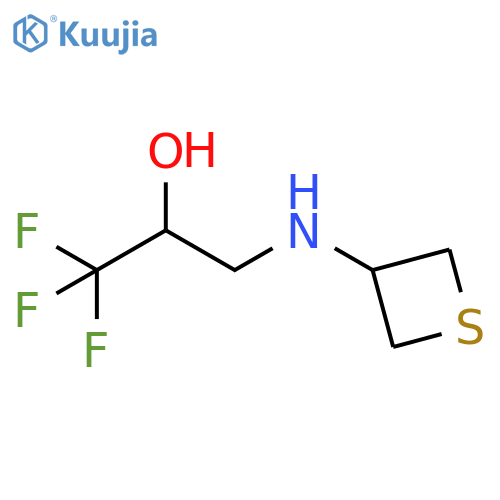 1,1,1-trifluoro-3-[(thietan-3-yl)amino]propan-2-ol structure