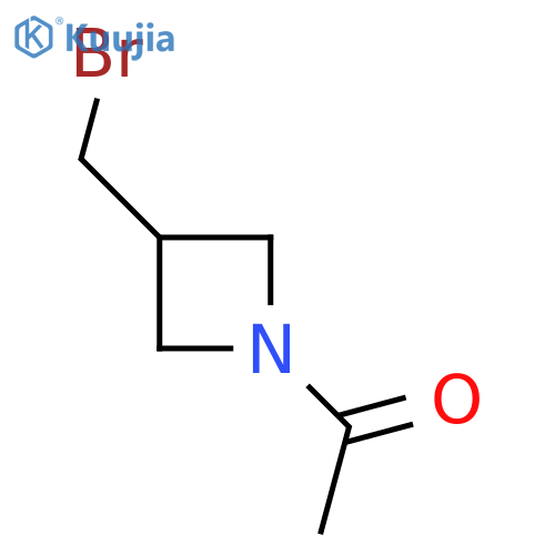 1-[3-(Bromomethyl)azetidin-1-yl]ethan-1-one structure