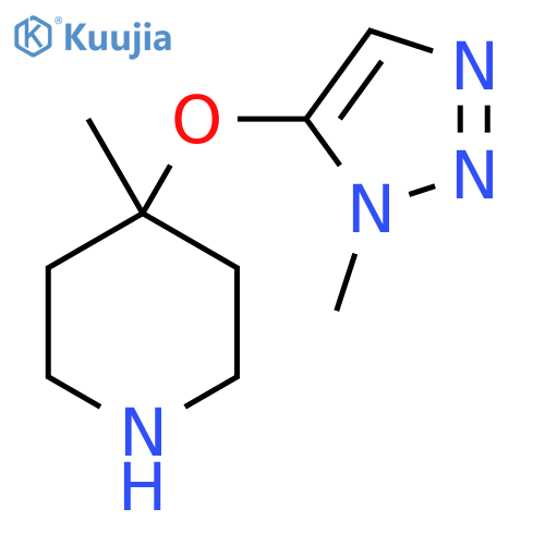 4-methyl-4-[(1-methyl-1H-1,2,3-triazol-5-yl)oxy]piperidine structure