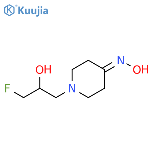 4-Piperidinone, 1-(3-fluoro-2-hydroxypropyl)-, oxime structure