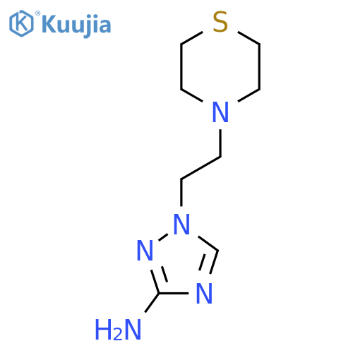1-[2-(Thiomorpholin-4-yl)ethyl]-1H-1,2,4-triazol-3-amine structure