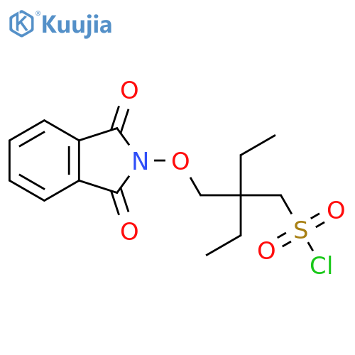 2-{[(1,3-dioxo-2,3-dihydro-1H-isoindol-2-yl)oxy]methyl}-2-ethylbutane-1-sulfonyl chloride structure