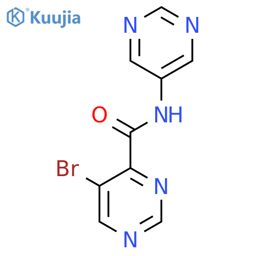 5-bromo-N-(pyrimidin-5-yl)pyrimidine-4-carboxamide structure