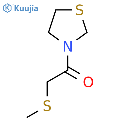 2-Methylsulfanyl-1-(1,3-thiazolidin-3-yl)ethanone structure