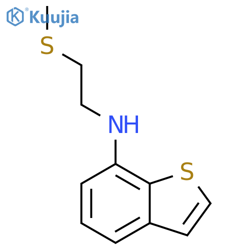 N-[2-(Methylsulfanyl)ethyl]-1-benzothiophen-7-amine structure