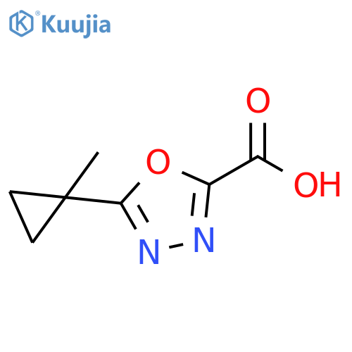 1,3,4-Oxadiazole-2-carboxylic acid, 5-(1-methylcyclopropyl)- structure