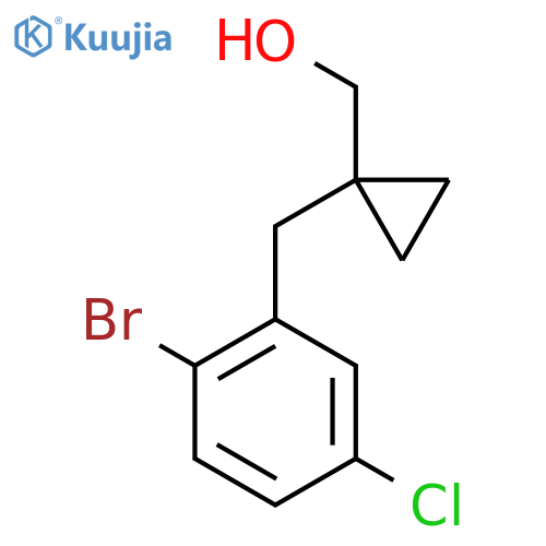 {1-[(2-Bromo-5-chlorophenyl)methyl]cyclopropyl}methanol structure