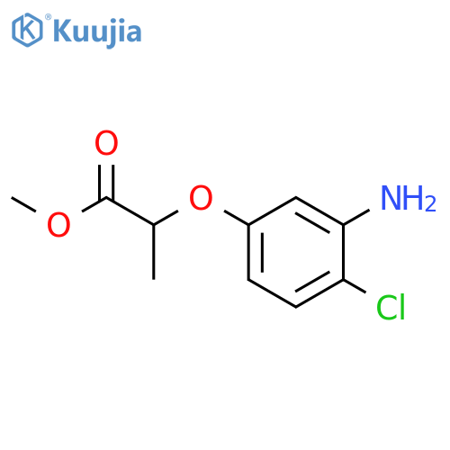 Propanoic acid, 2-(3-amino-4-chlorophenoxy)-, methyl ester structure