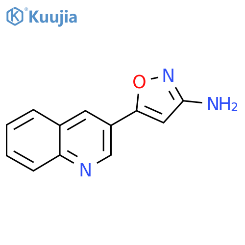 5-(Quinolin-3-yl)-1,2-oxazol-3-amine structure