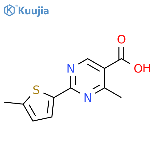 5-Pyrimidinecarboxylic acid, 4-methyl-2-(5-methyl-2-thienyl)- structure
