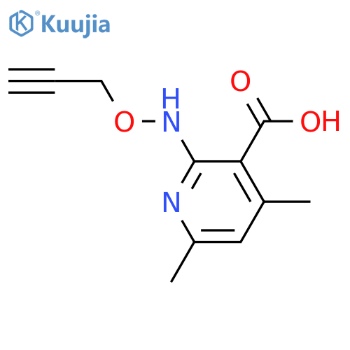 4,6-Dimethyl-2-[(prop-2-yn-1-yloxy)amino]pyridine-3-carboxylic acid structure