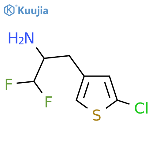 3-(5-Chlorothiophen-3-yl)-1,1-difluoropropan-2-amine structure
