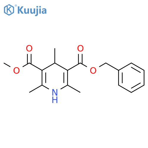 3,5-Pyridinedicarboxylic acid, 1,4-dihydro-2,4,6-trimethyl-, methylphenylmethyl ester structure