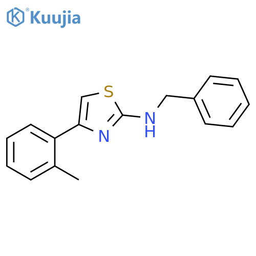 N-benzyl-4-(2-methylphenyl)-1,3-thiazol-2-amine structure