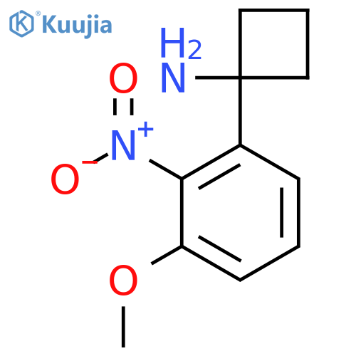1-(3-Methoxy-2-nitrophenyl)cyclobutan-1-amine structure