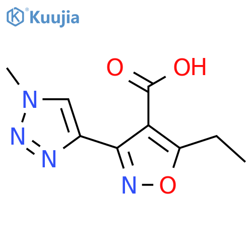 5-ethyl-3-(1-methyl-1H-1,2,3-triazol-4-yl)-1,2-oxazole-4-carboxylic acid structure