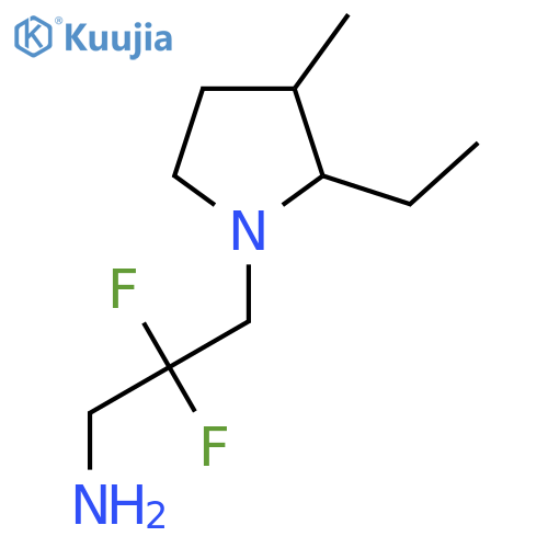 3-(2-Ethyl-3-methylpyrrolidin-1-yl)-2,2-difluoropropan-1-amine structure