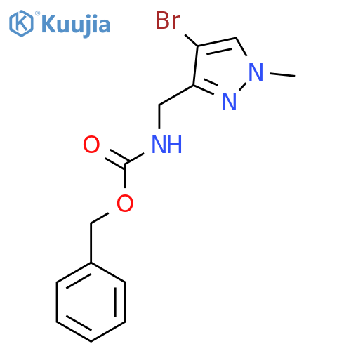 benzyl N-[(4-bromo-1-methyl-1H-pyrazol-3-yl)methyl]carbamate structure