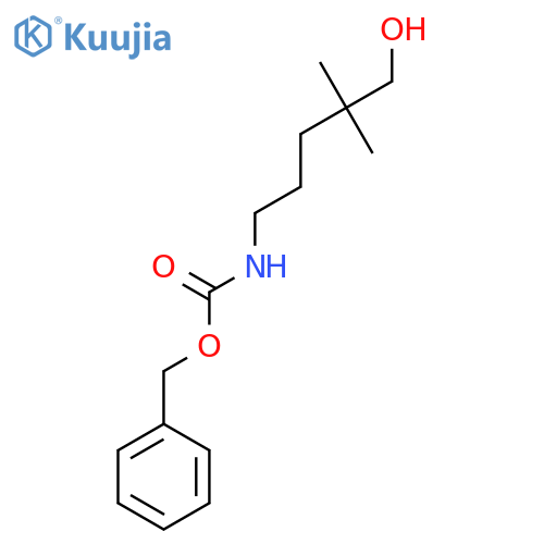 benzyl N-(5-hydroxy-4,4-dimethylpentyl)carbamate structure