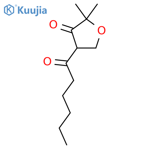 4-Hexanoyl-2,2-dimethyloxolan-3-one structure