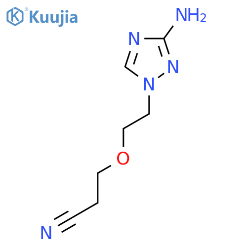 3-[2-(3-amino-1H-1,2,4-triazol-1-yl)ethoxy]propanenitrile structure