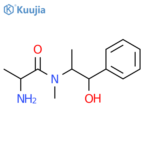 Propanamide, 2-amino-N-[(1S,2S)-2-hydroxy-1-methyl-2-phenylethyl]-N-methyl-, (2R)- structure