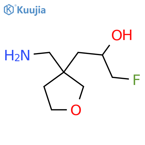 1-[3-(Aminomethyl)oxolan-3-yl]-3-fluoropropan-2-ol structure