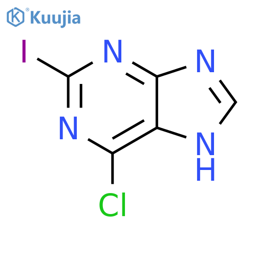 6-chloro-2-iodo-9H-purine structure