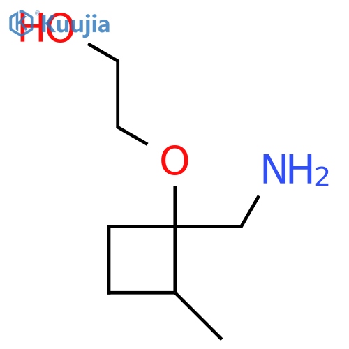 2-[1-(Aminomethyl)-2-methylcyclobutoxy]ethan-1-ol structure