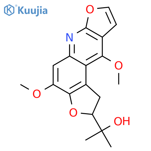2-(4,10-dimethoxy-1,2-dihydrodifuro[2,3-b:3',2'-f]quinolin-2-yl)propan-2-ol structure