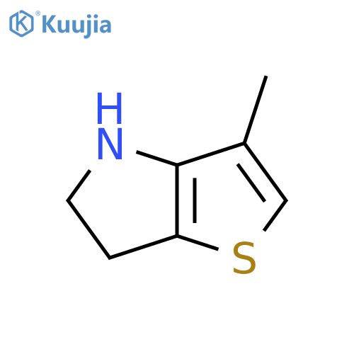 4H-Thieno[3,2-b]pyrrole, 5,6-dihydro-3-methyl- structure