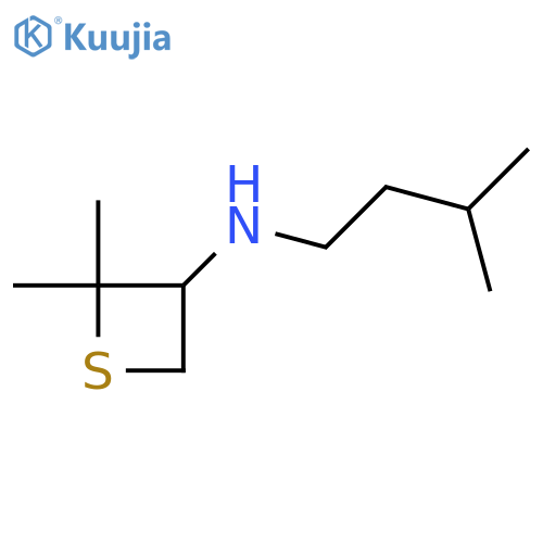 2,2-dimethyl-N-(3-methylbutyl)thietan-3-amine structure
