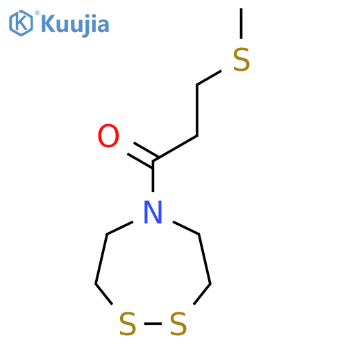 1-(1,2,5-Dithiazepan-5-yl)-3-(methylsulfanyl)propan-1-one structure