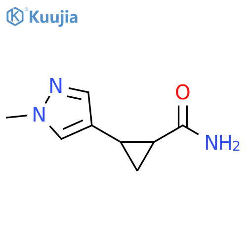 2-(1-methyl-1H-pyrazol-4-yl)cyclopropane-1-carboxamide structure