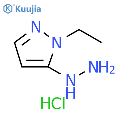 1-ethyl-5-hydrazino-1H-pyrazole structure