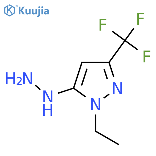 (2-Ethyl-5-trifluoromethyl-2h-pyrazol-3-yl)-hydrazine structure