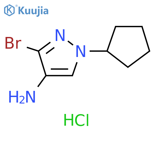 3-bromo-1-cyclopentyl-1H-pyrazol-4-amine structure