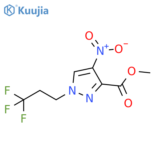 methyl 4-nitro-1-(3,3,3-trifluoropropyl)-1H-pyrazole-3-carboxylate structure