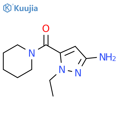 Methanone, (3-amino-1-ethyl-1H-pyrazol-5-yl)-1-piperidinyl- structure