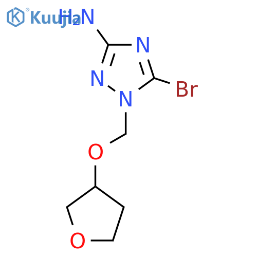 5-Bromo-1-[(oxolan-3-yloxy)methyl]-1H-1,2,4-triazol-3-amine structure