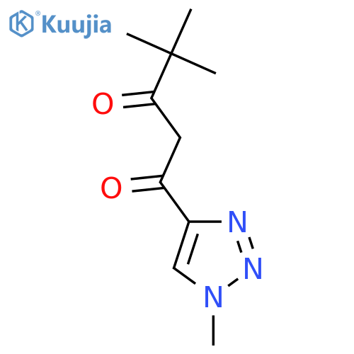 4,4-dimethyl-1-(1-methyl-1H-1,2,3-triazol-4-yl)pentane-1,3-dione structure