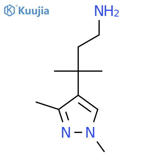 3-(1,3-dimethyl-1H-pyrazol-4-yl)-3-methylbutan-1-amine structure