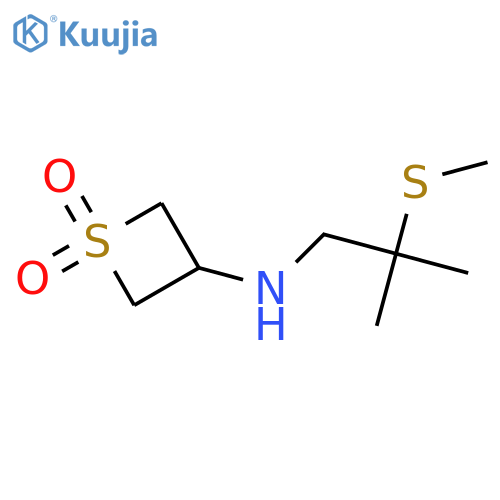 3-{[2-methyl-2-(methylsulfanyl)propyl]amino}-1λ?-thietane-1,1-dione structure