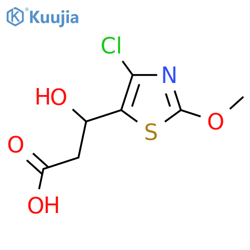 3-(4-Chloro-2-methoxy-1,3-thiazol-5-yl)-3-hydroxypropanoic acid structure