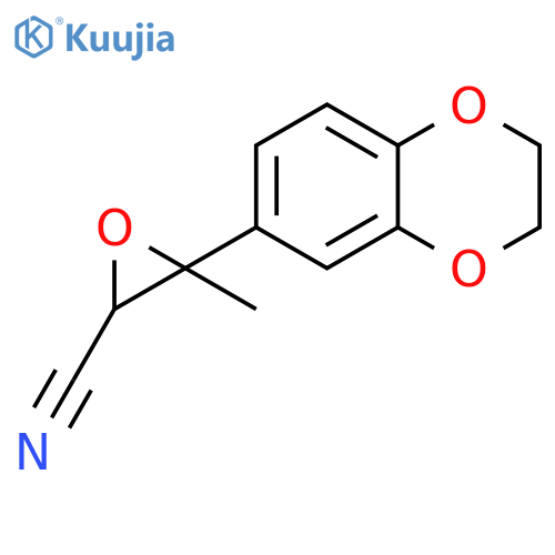 2-Oxiranecarbonitrile, 3-(2,3-dihydro-1,4-benzodioxin-6-yl)-3-methyl- structure