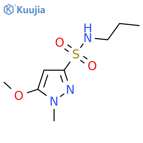 5-methoxy-1-methyl-N-propyl-1H-pyrazole-3-sulfonamide structure